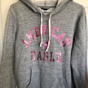 American Eagle gray hoodie pullover sweatshirt M